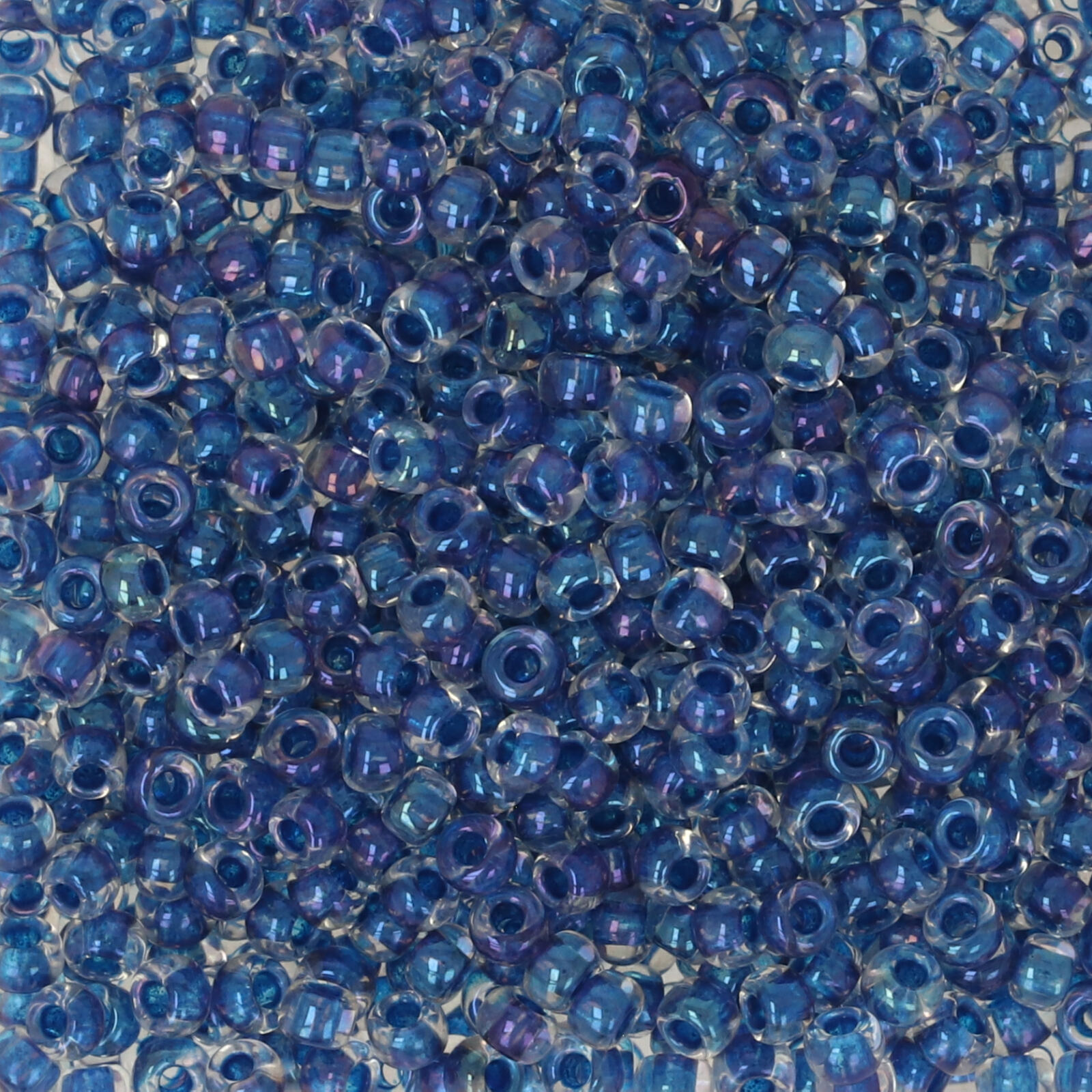 rocaille toho seed beads 11/0 inside color luster crystal/dark capri lined (193) | 10gr