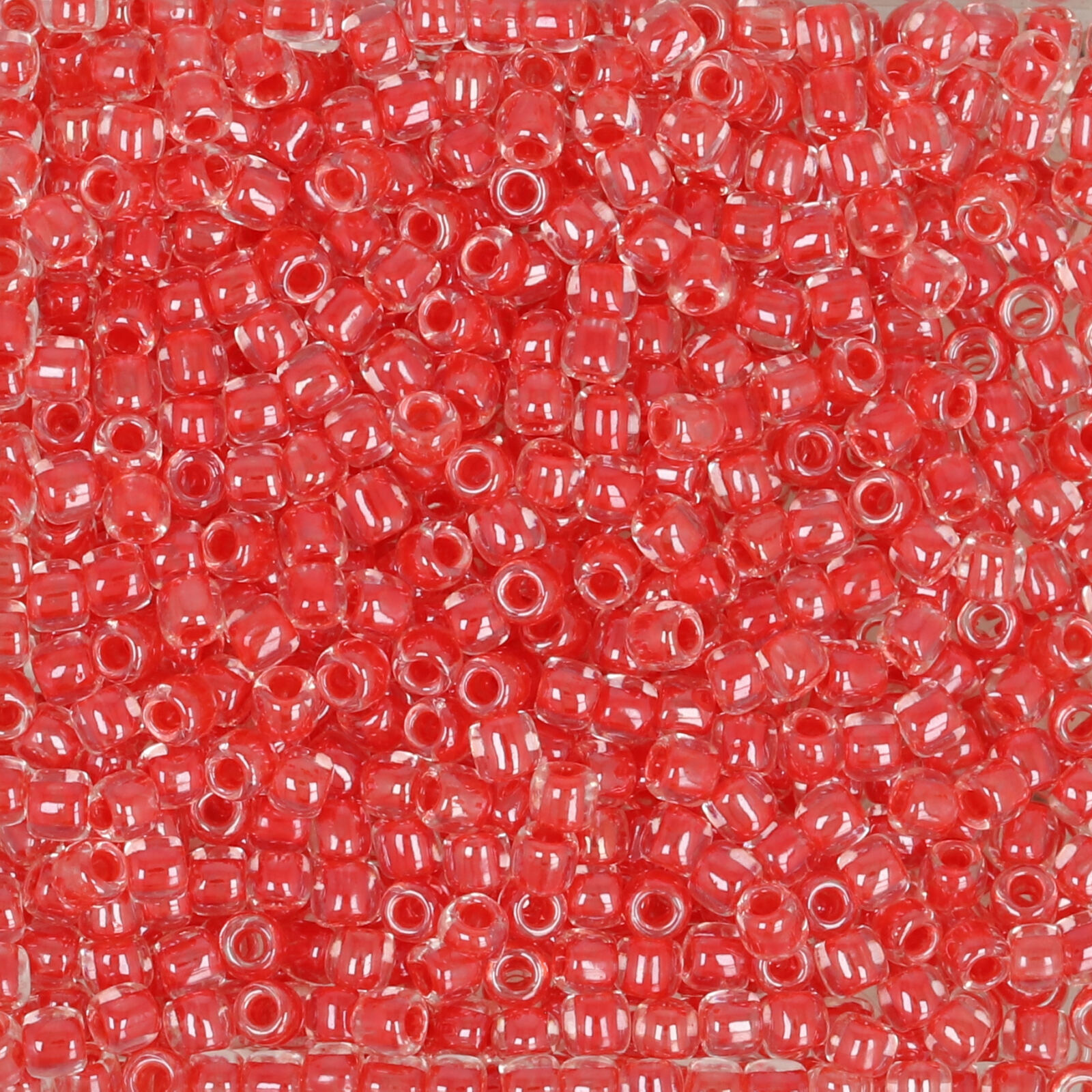 saatperlen toho 11/0 inside color crystal/tomato lined (341) | 10gr