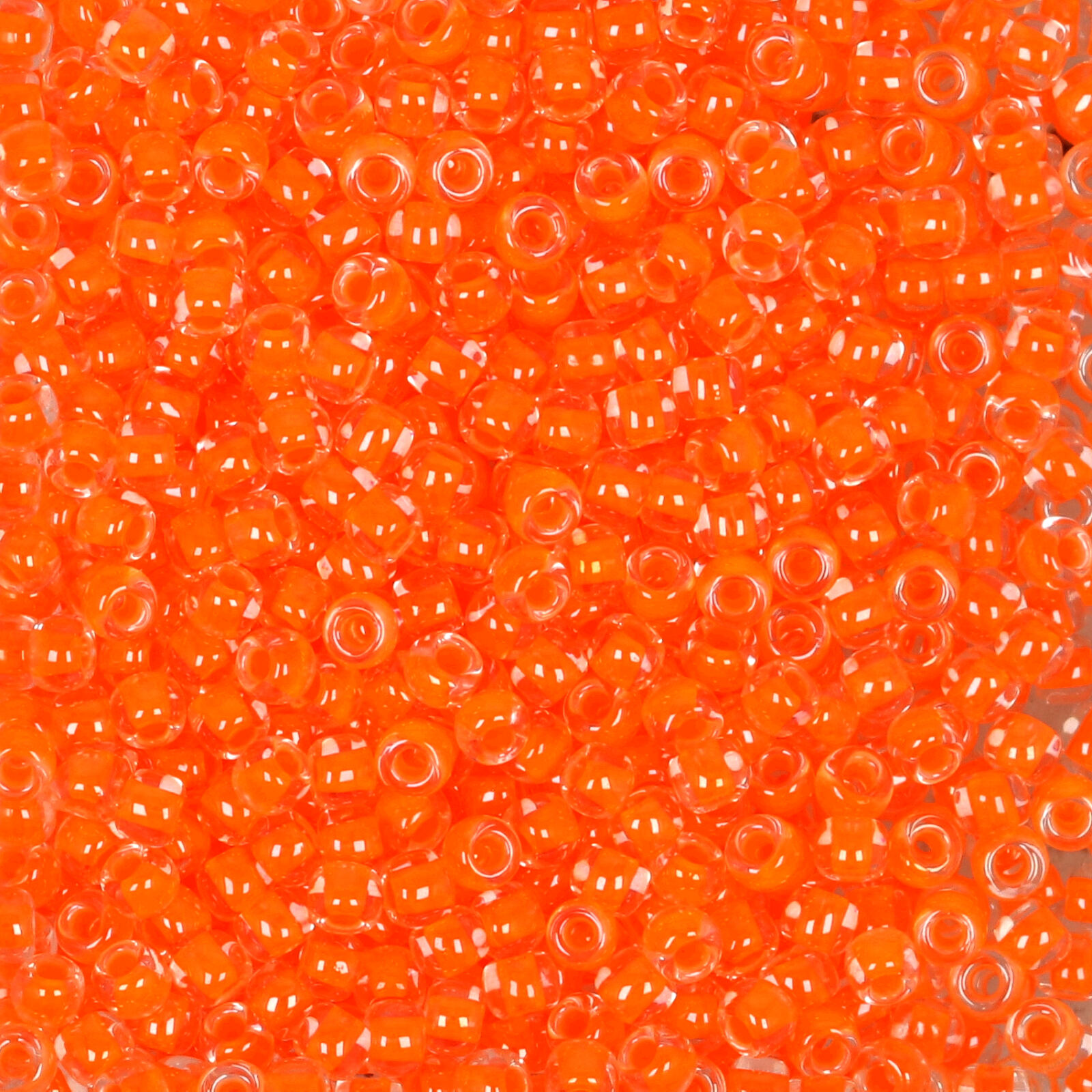 rocaille toho seed beads 11/0 luminous neon orange (802) | 10gr