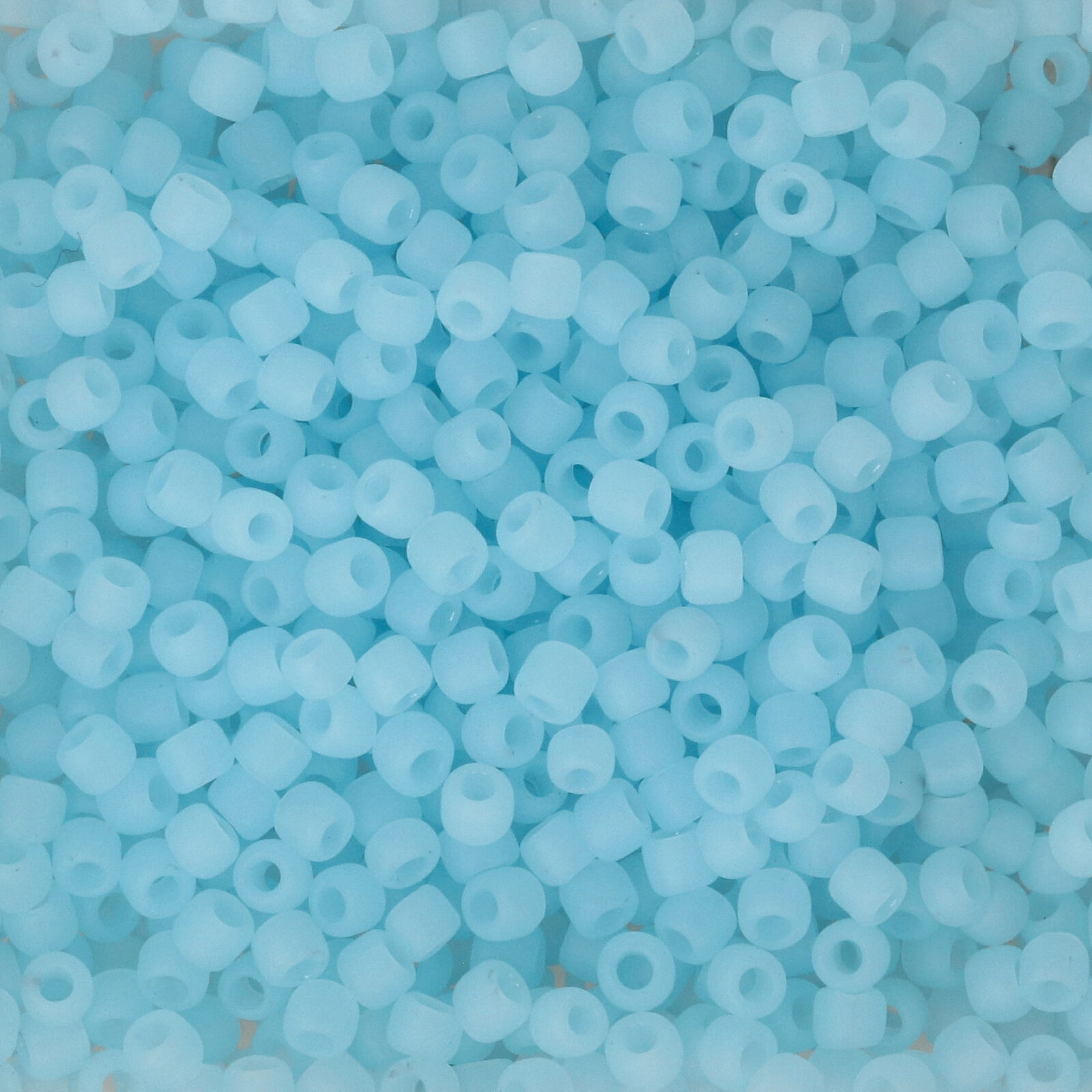 rocaille toho seed beads 11/0 ceylon frosted aqua (143f) | 10gr