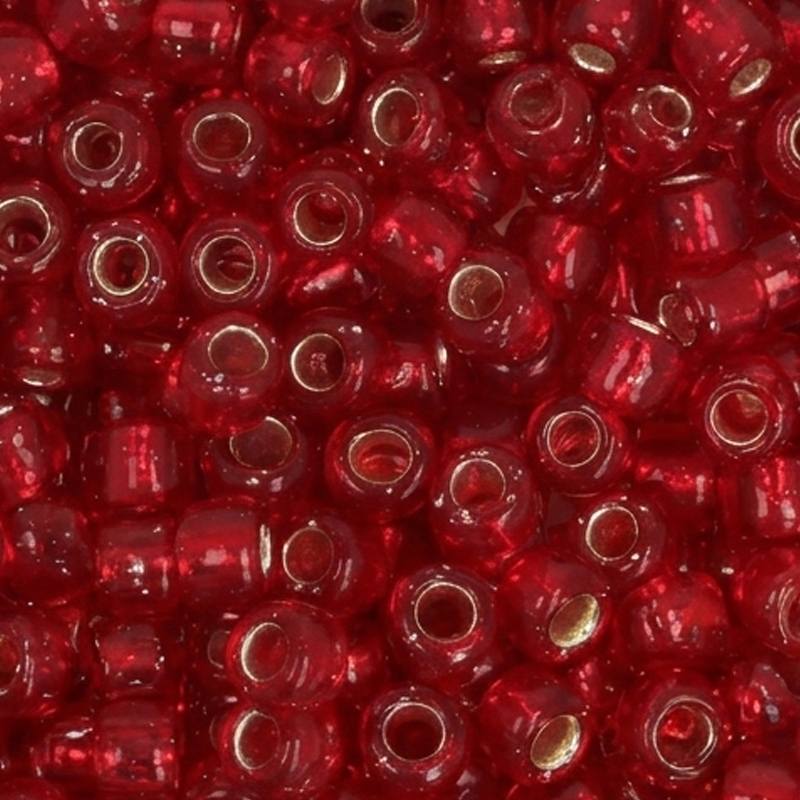 saatperlen toho 6/0 silver-lined garnet (25d) | 10gr