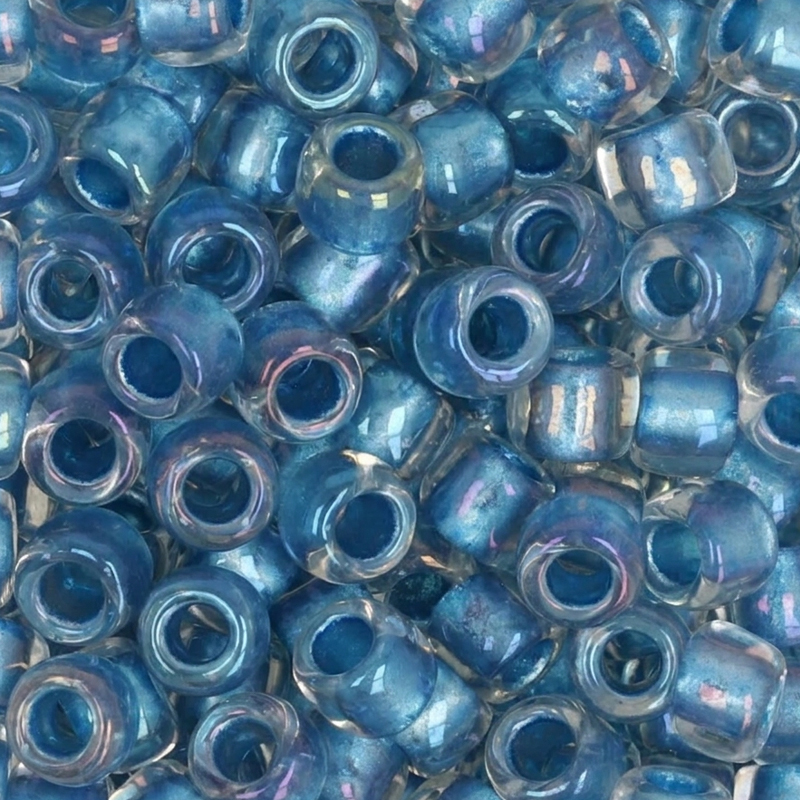 rocaille toho seed beads 6/0 - inside-color rainbow crystal/light capri (263) | 10gr