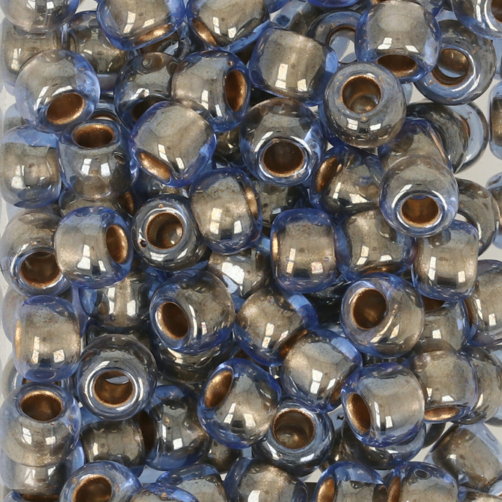 rocaille toho seed beads 6/0 - gold lined light montana blue (992) | 10gr