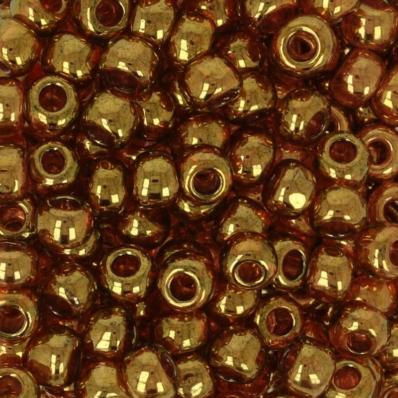 saatperlen toho 6/0 gold-lustered transparent pink (421) | 10gr