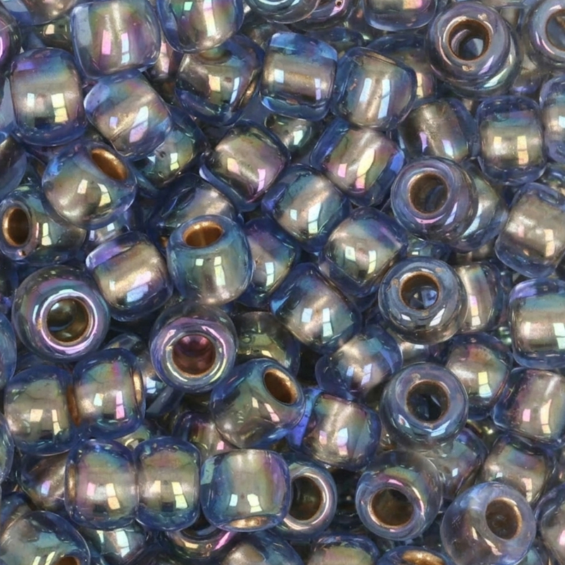 rocaille toho seed beads 6/0 - gold lined rainbow light sapphire (997) | 10gr