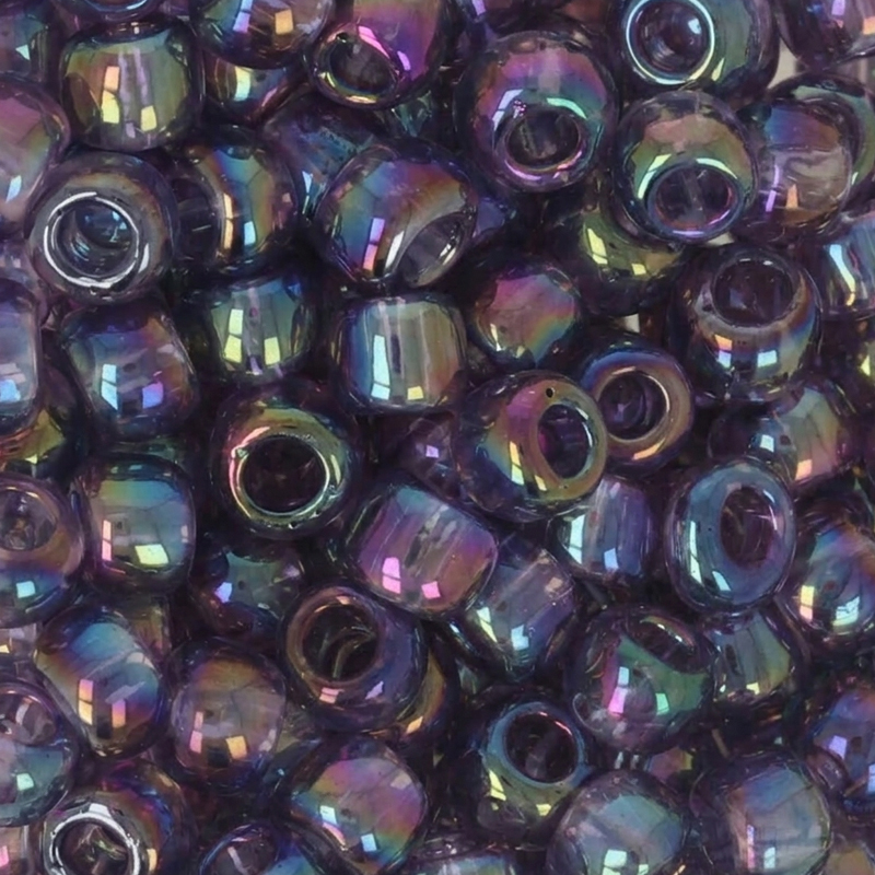 rocaille toho seed beads 6/0 - transparent rainbow sugar plum (147) | 10gr