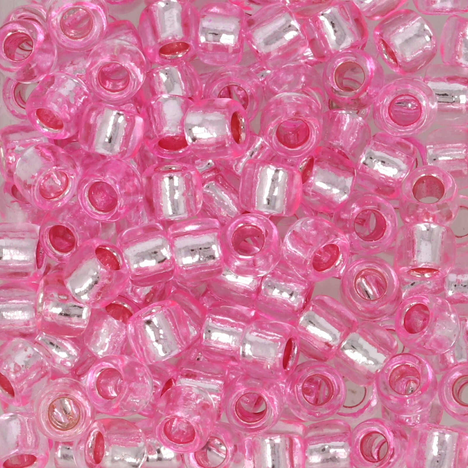 rocaille toho seed beads 6/0 silver-lined pink (38) | 10gr