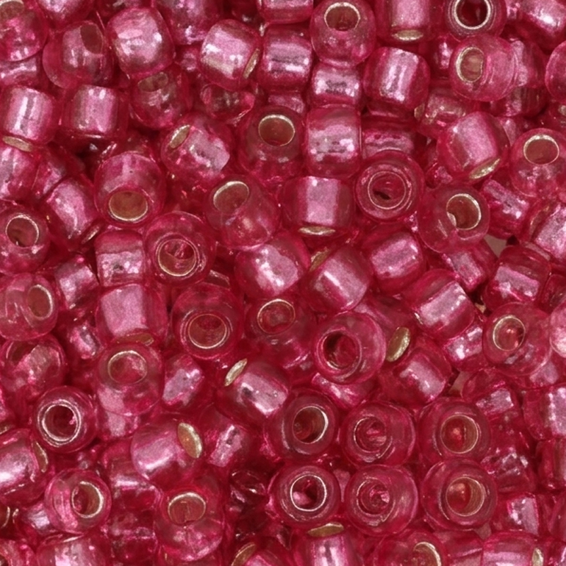rocaille toho seed beads 6/0 silver-lined mauve (2218) | 10gr