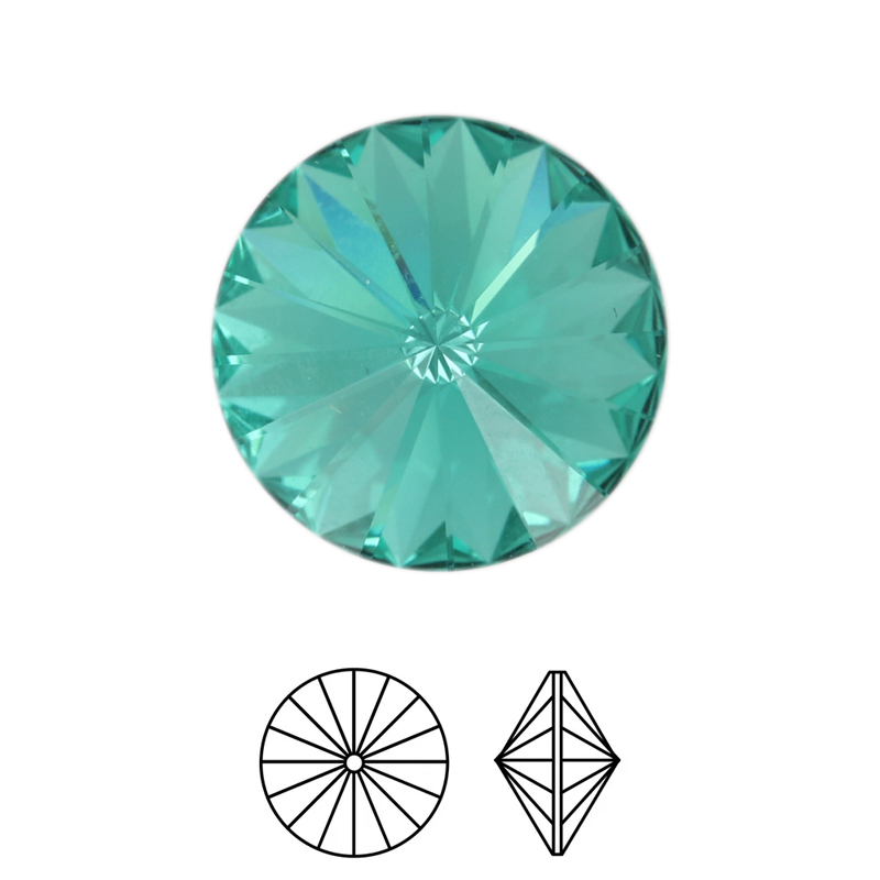 rivoli (1122) recreated caribbean green 12mm | 2pc