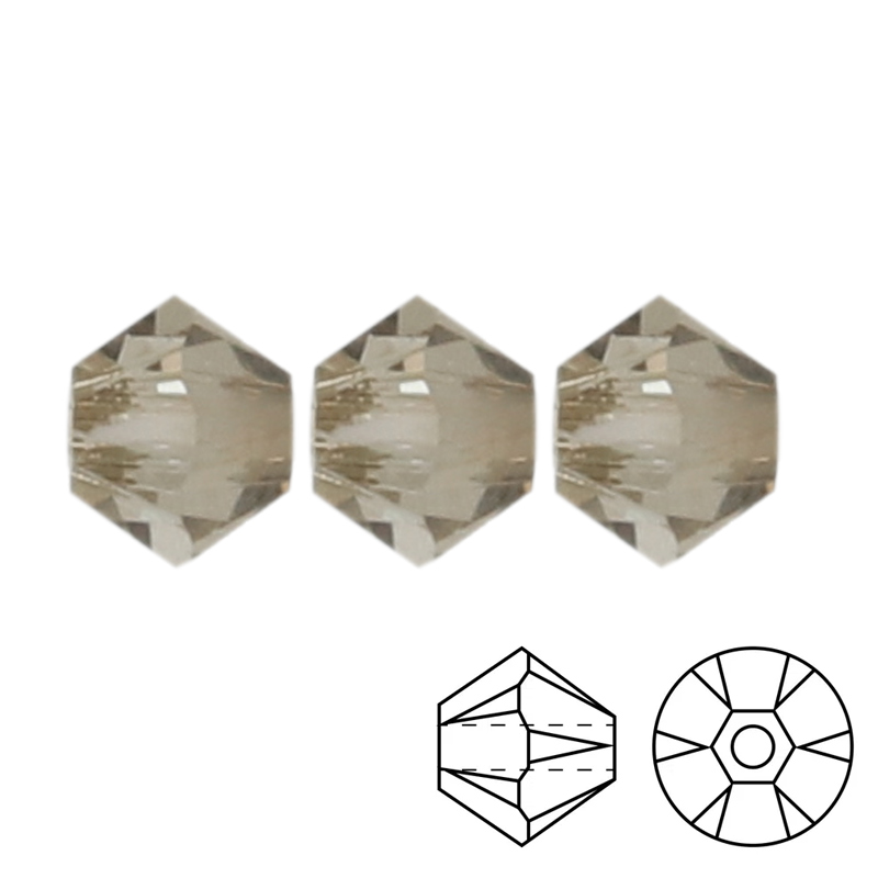 kristall doppelkegel (5328) crystal bronze 3mm | 48st