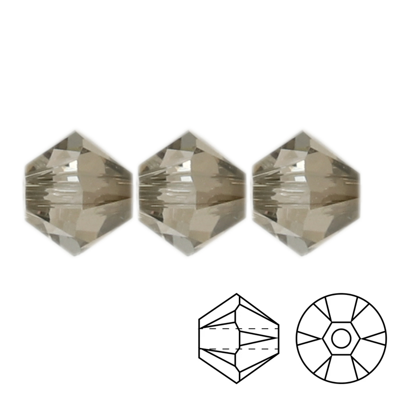 kristall doppelkegel (5328) crystal bronze 4mm | 48st