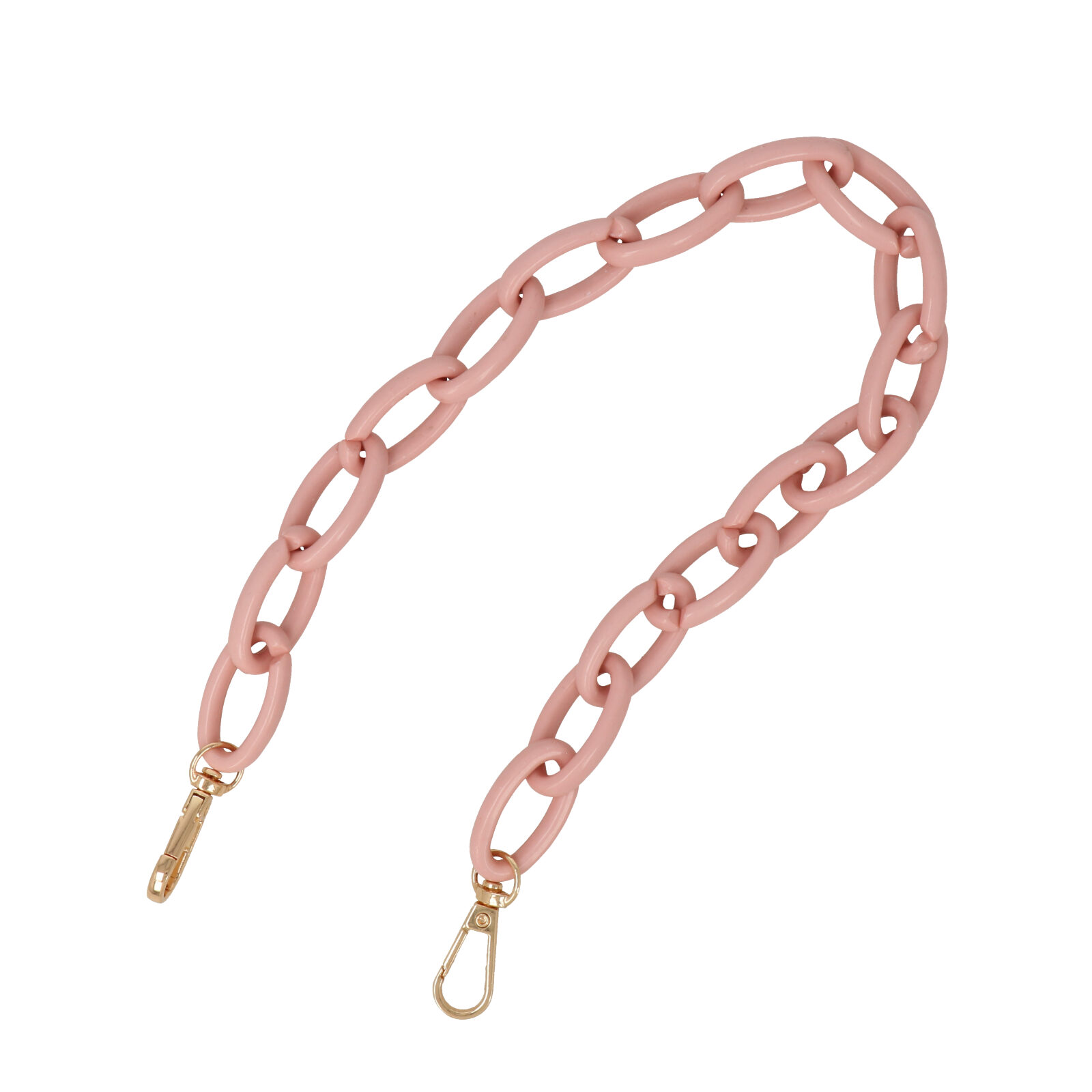 bag chain acrylic pink oval link 35x20mm - 50cm | 1pc