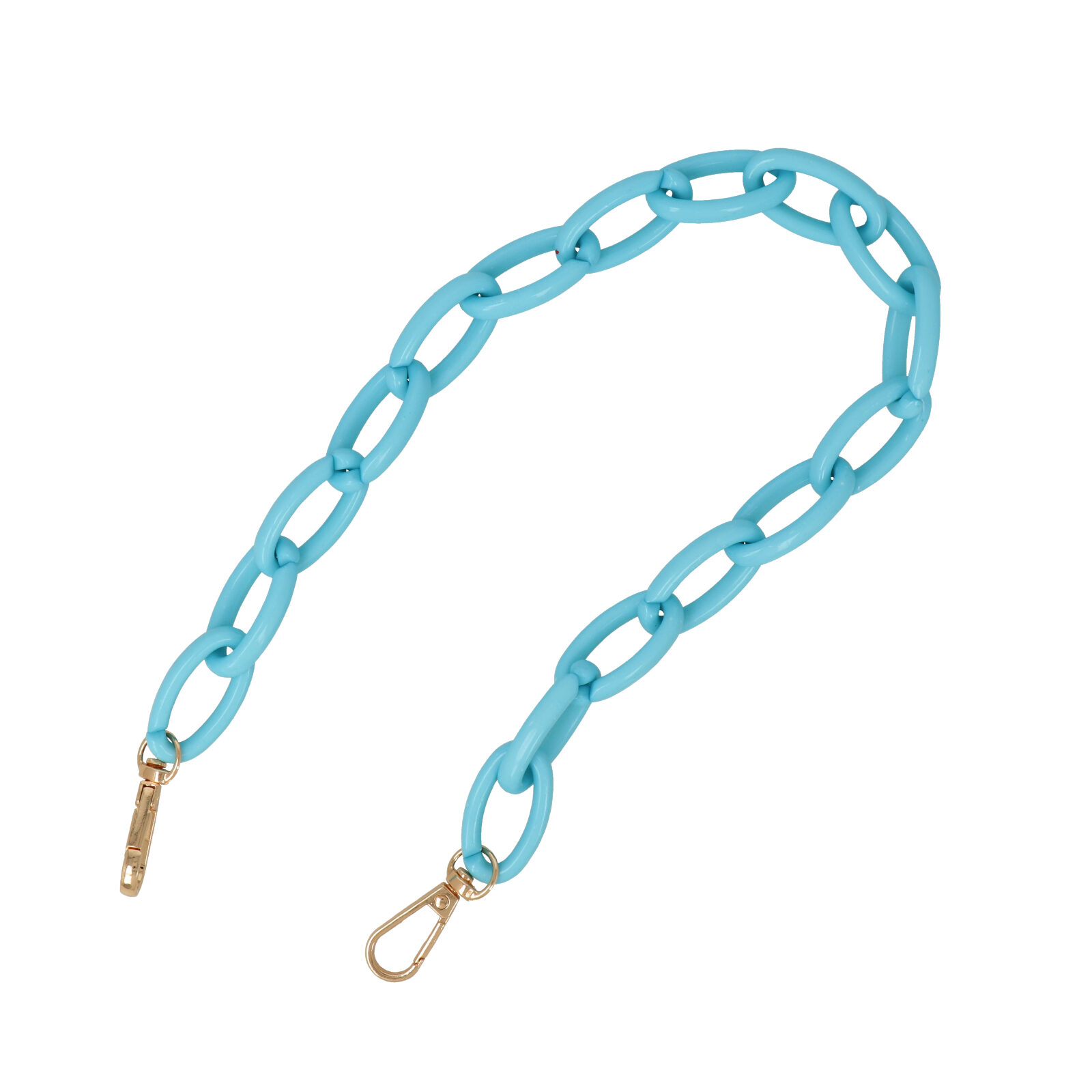 bag chain acrylic sky blue oval link 35x20mm - 50cm | 1pc