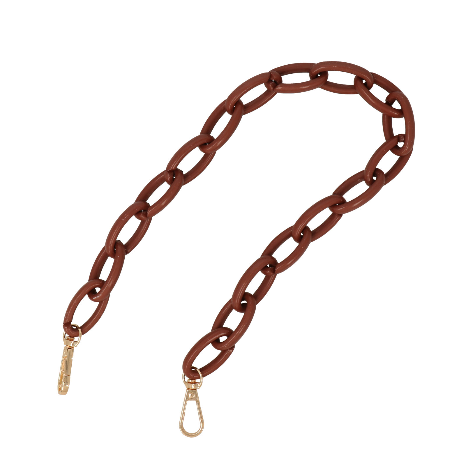 taschenkette acryl cocoa oval link 35x20mm - 50cm | 1st