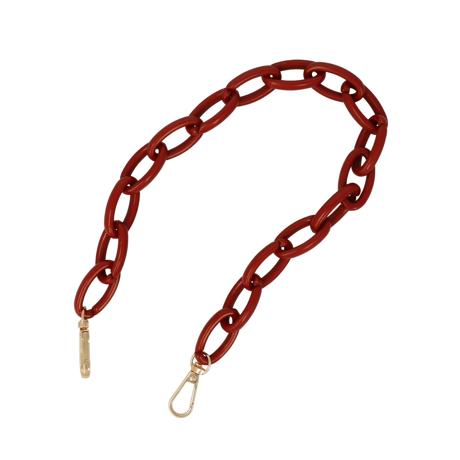 bag chain acrylic red oval link 35x20mm - 50cm | 1pc