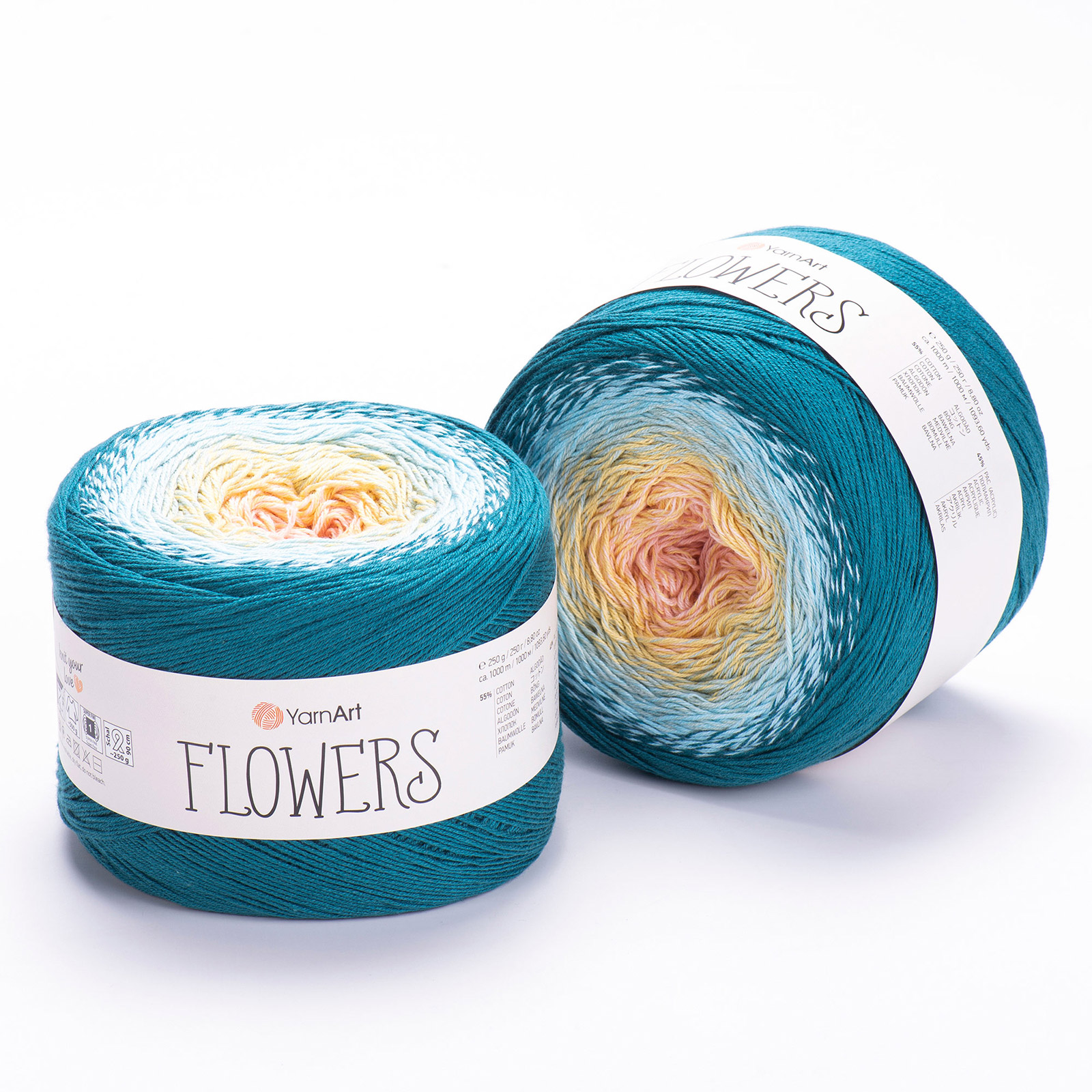 yarnart flowers - teal (270) - 250gr (1000mt) | 1pc