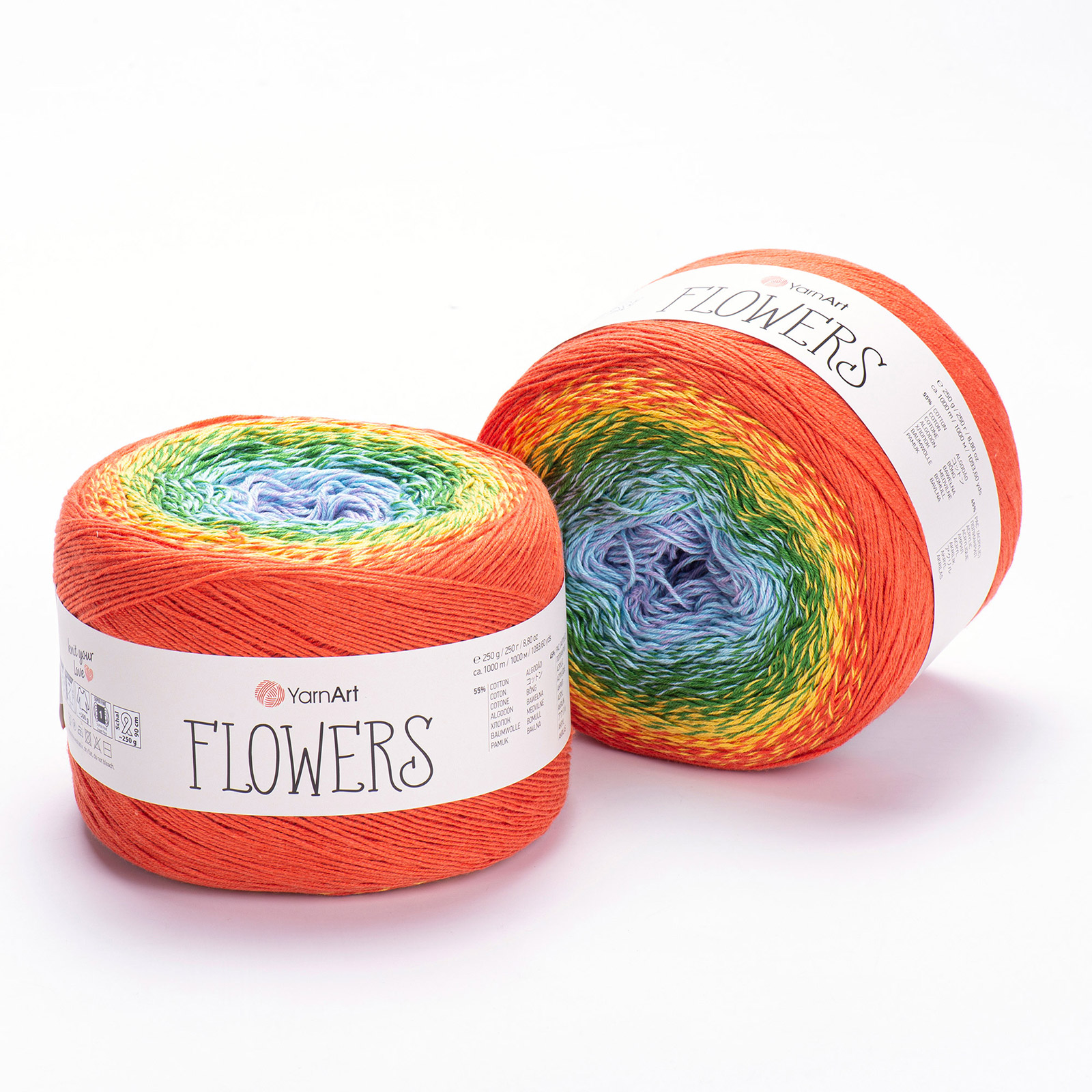 yarnart flowers - tuttifrutti (255) - 250gr (1000mt) | 1pc