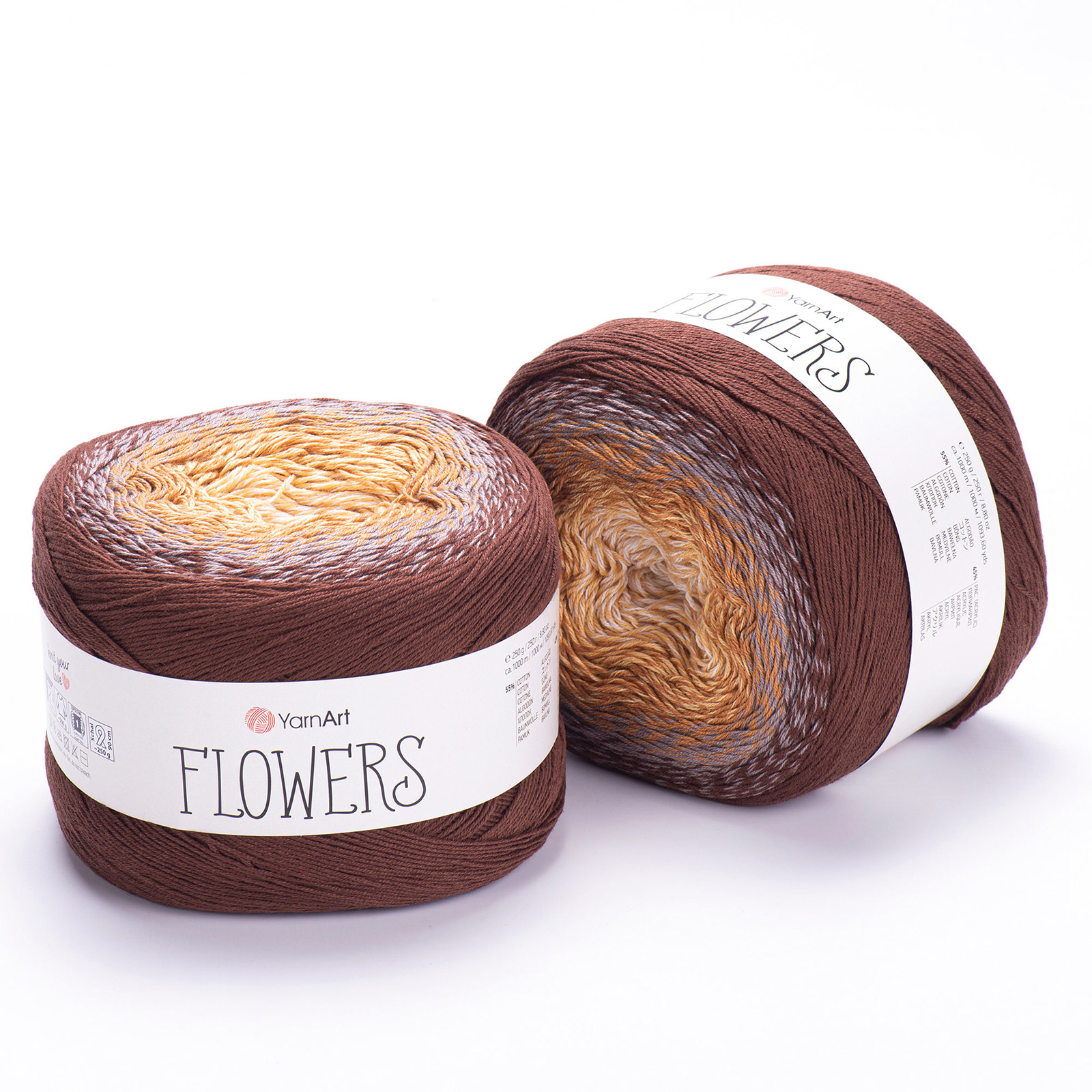 yarnart flowers - cappuccino (284) - 250gr (1000mt) | 1pc