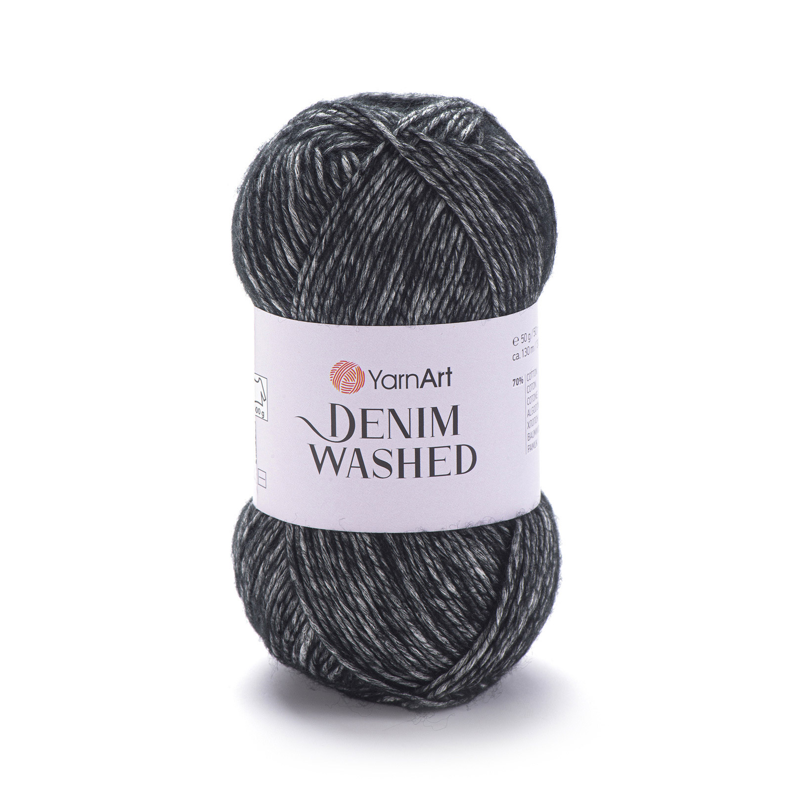 yarnart denim washed - black (923) - 50gr (130mt) | 1pc