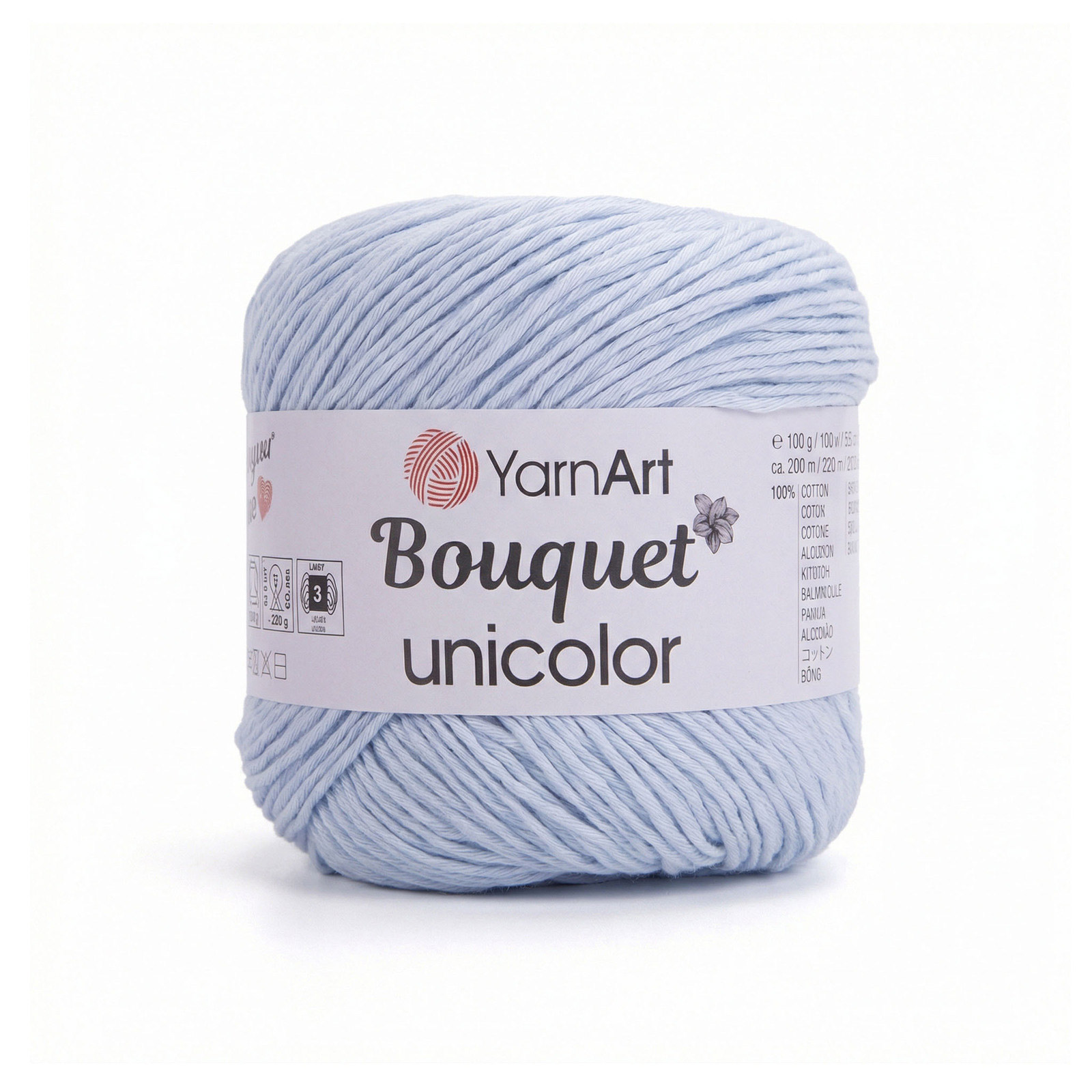 yarnart bouquet unicolor - light blue (3225) - 100gr (200mt) | 1pc