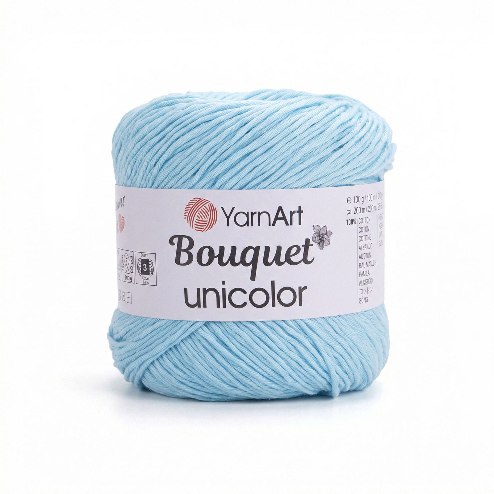 yarnart bouquet unicolor - baby blue (3226) - 100gr (200mt) | 1pc