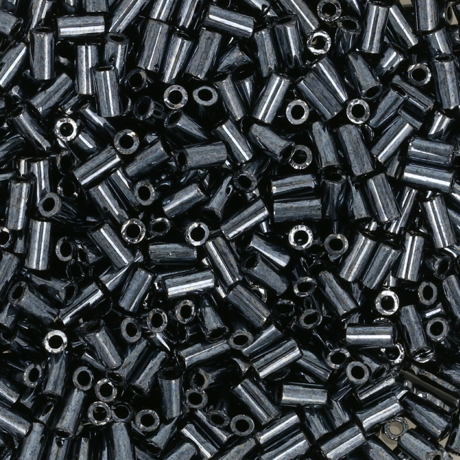 bugle toho 3mm metallic hematite (81) | 10gr