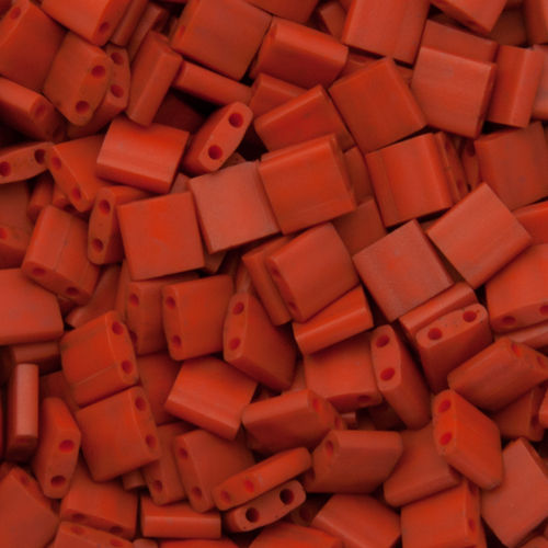 miyuki tila beads - matte opaque terra cotta 5mm | 5gr