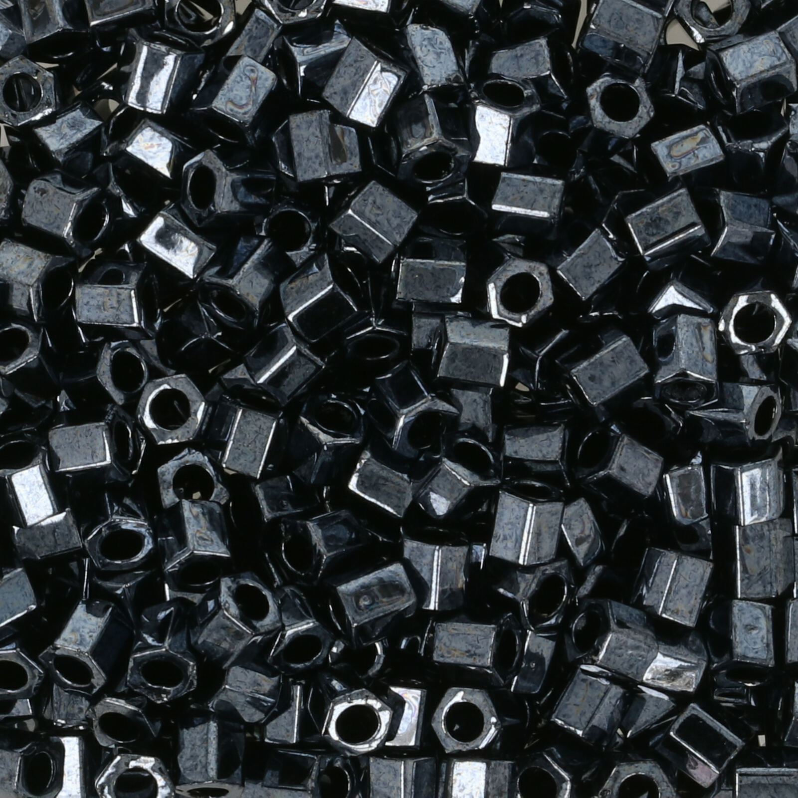 hexagon toho seed beads 8/0 metallic hematite (81) | 10gr