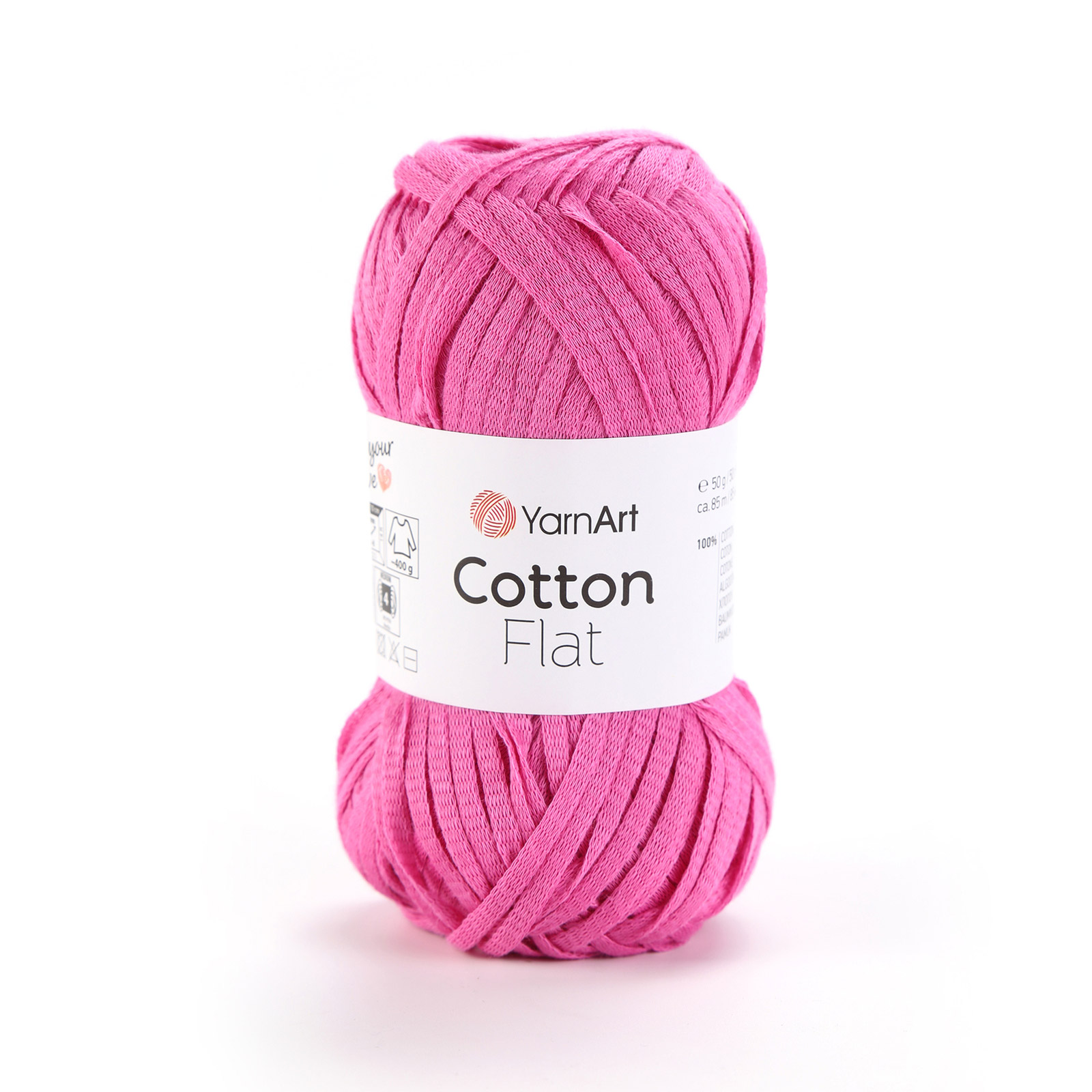 yarnart cotton flat - fuchsia (6711) - 50gr (85mt) | 1pc