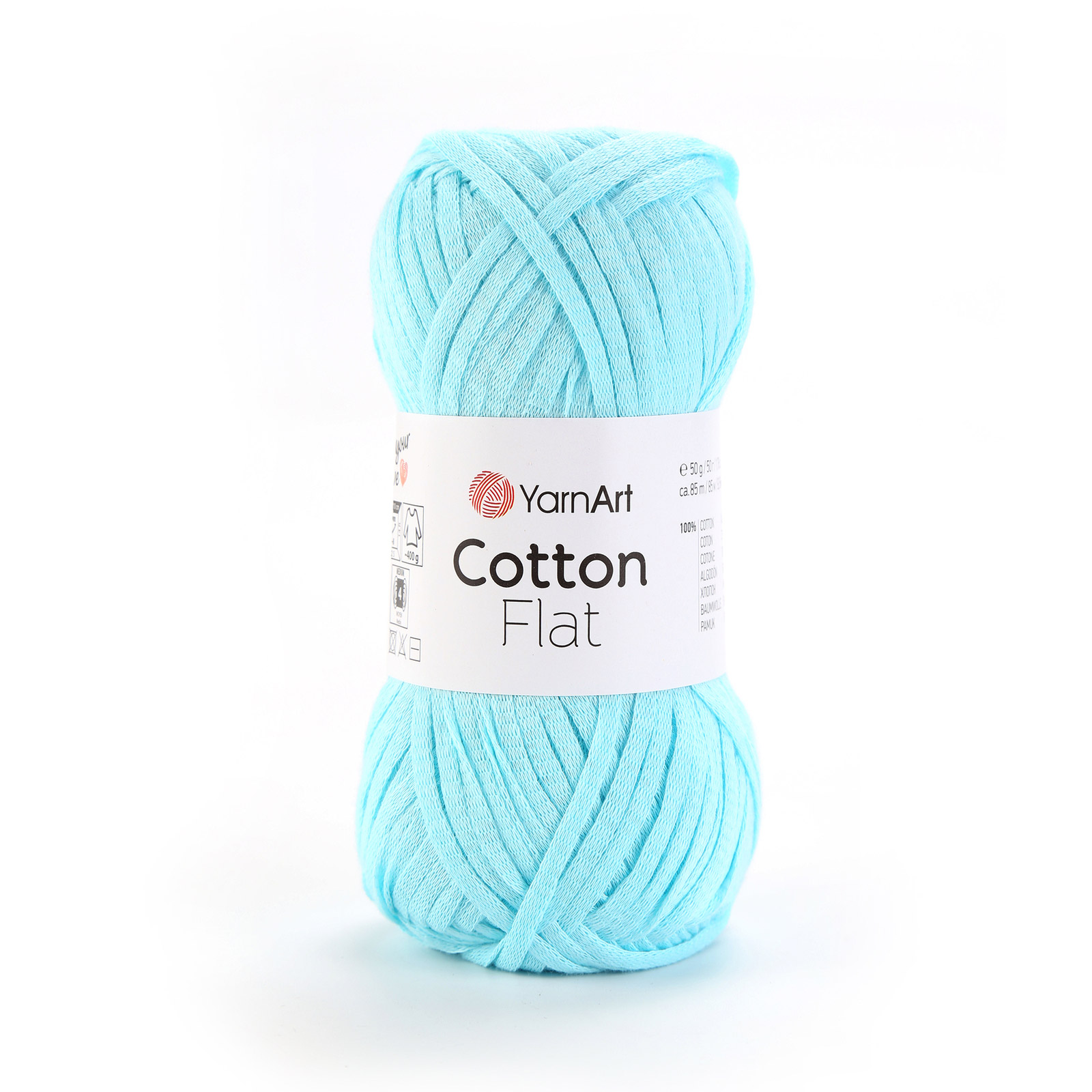 yarnart cotton flat - turquoise (6725) - 50gr (85mt) | 1pc