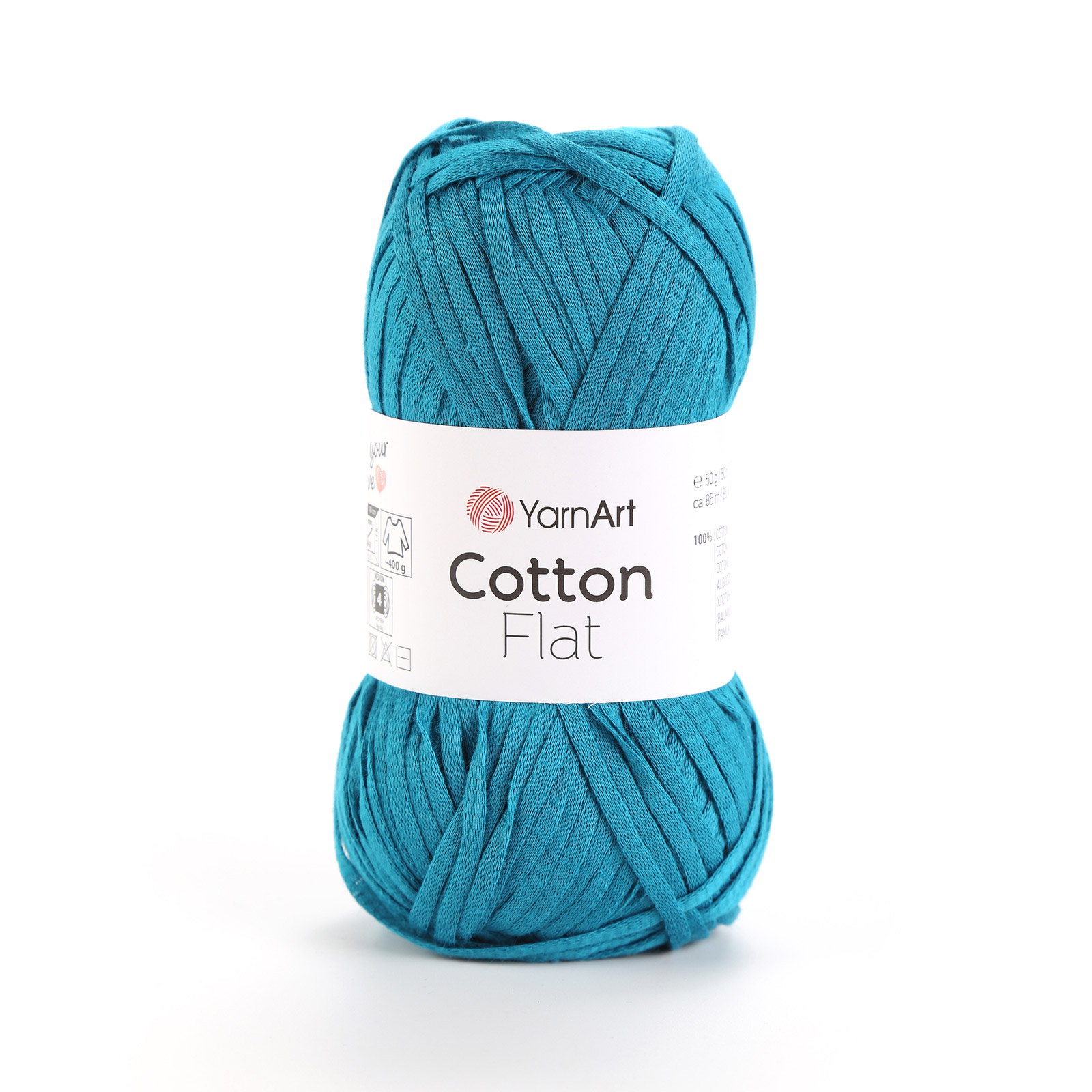 yarnart cotton flat - teal (6730) - 50gr (85mt) | 1pc