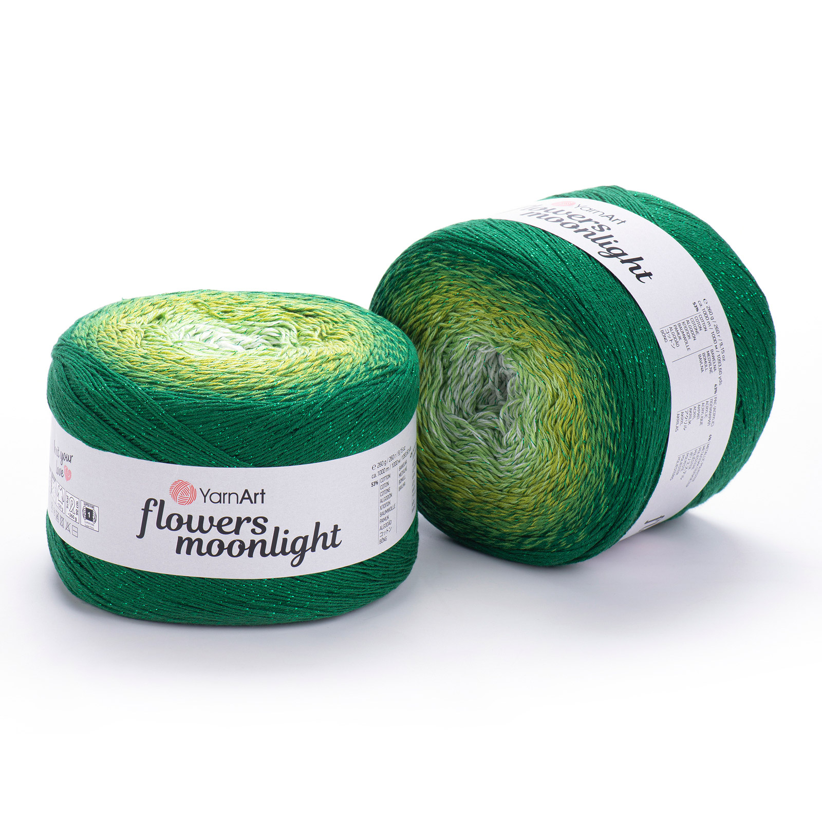 yarnart flowers moonlight - avocado (3283) - 260gr (1000mt) | 1pc