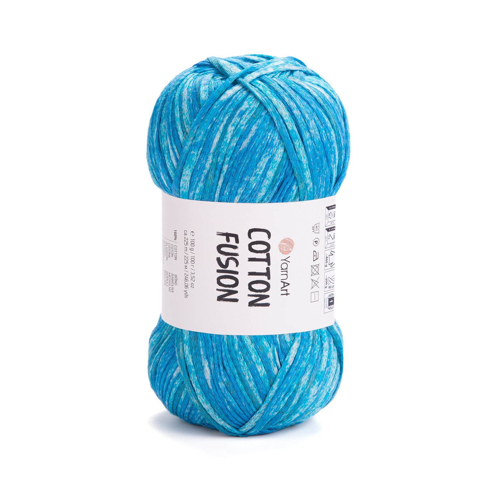 yarnart cotton fusion - aqua (3641) - 100gr (225mt) | 1pc