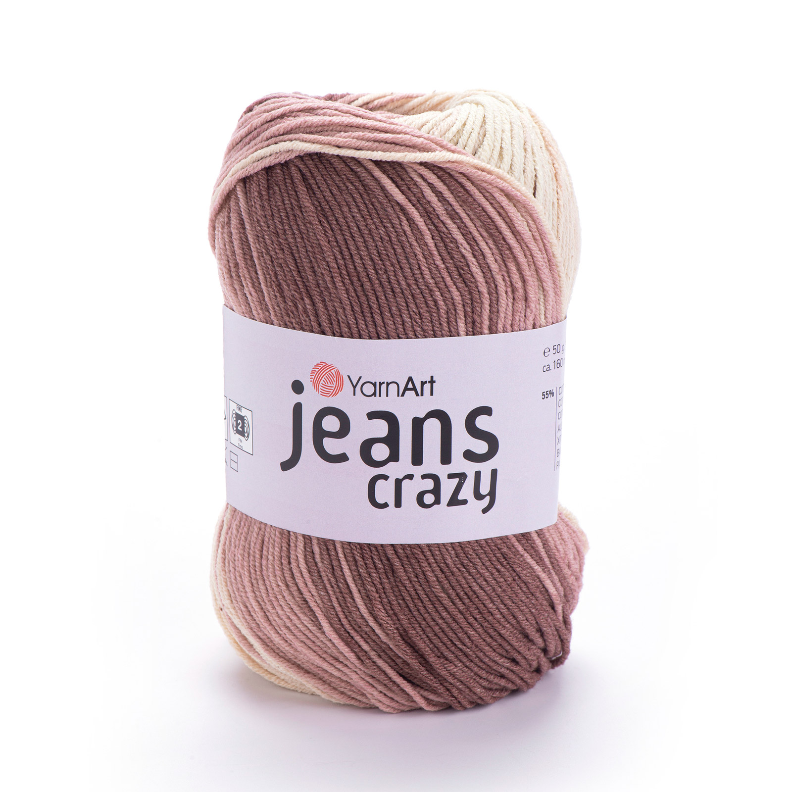 yarnart jeans crazy - chocomilk (8201) - 50gr (160mt) | 1pc