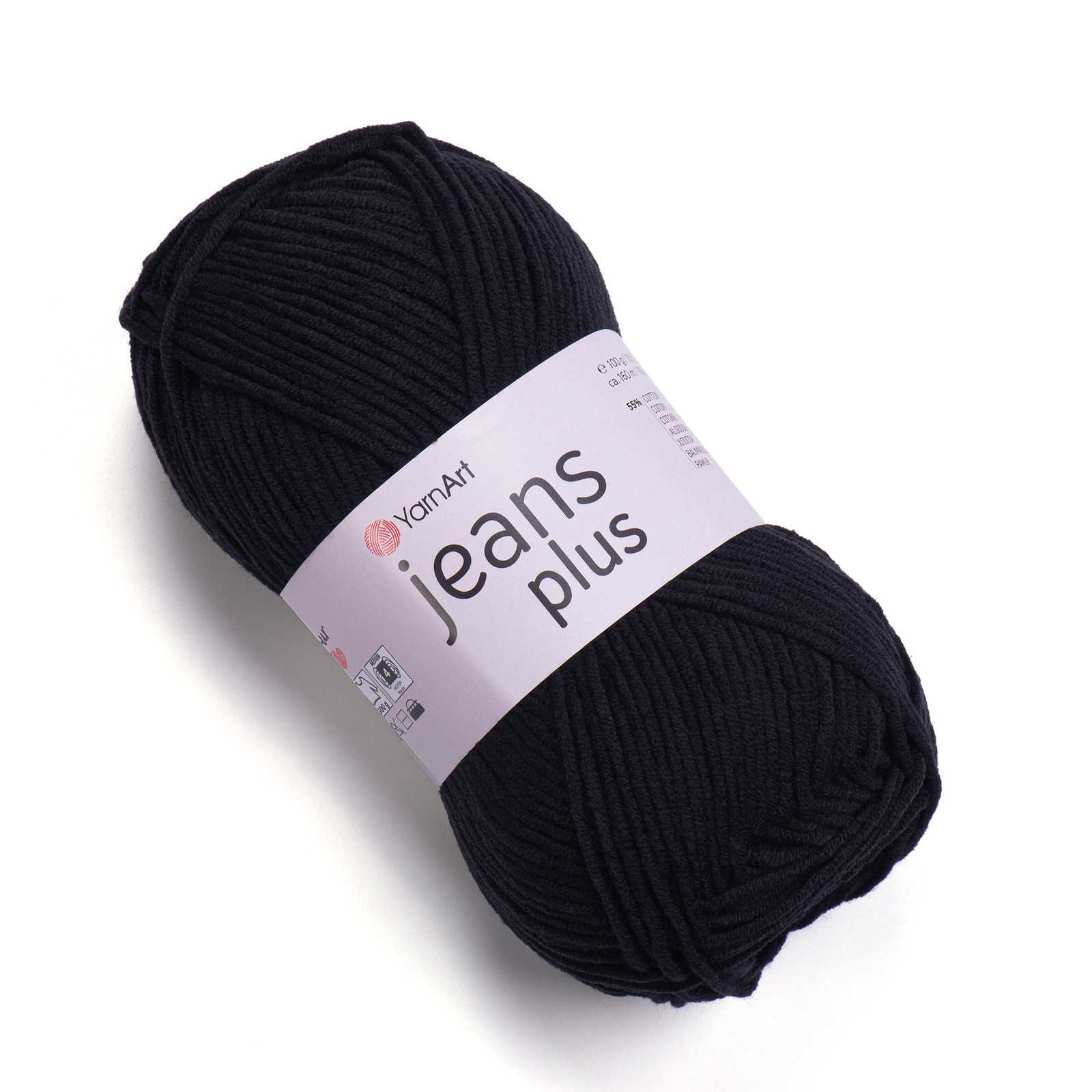 yarnart jeans plus - black (53) - 100gr (160mt) | 1pc