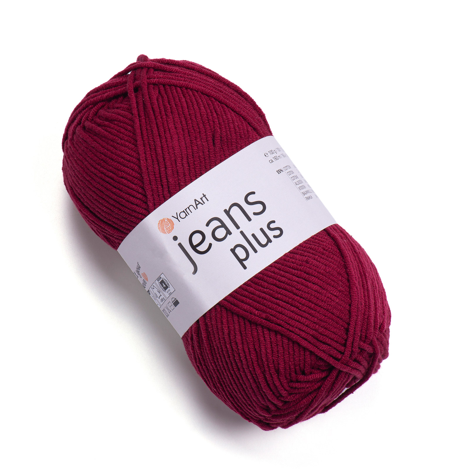 yarnart jeans plus - bordeaux (66) - 100gr (160mt) | 1pc