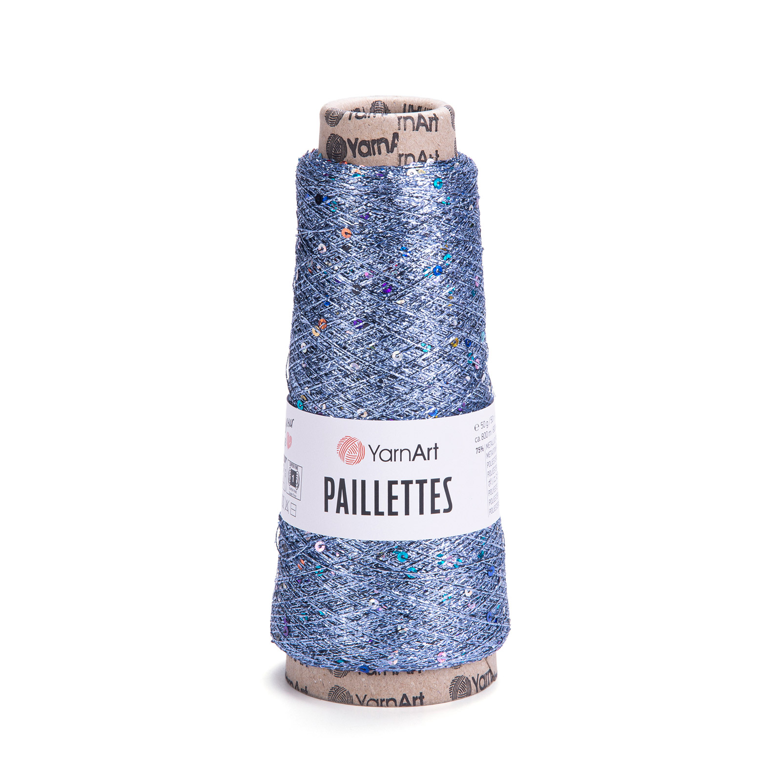 yarnart paillettes - denim (8003) - 50gr (800mt) | 1pc