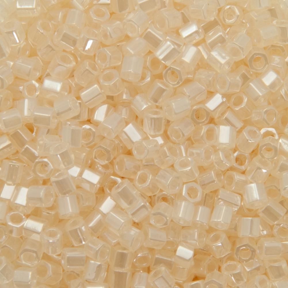 hexagon toho seed beads 8/0 ceylon light ivory (147) | 10gr