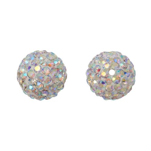 pave' beads - crystal ab round 12mm | 1pc