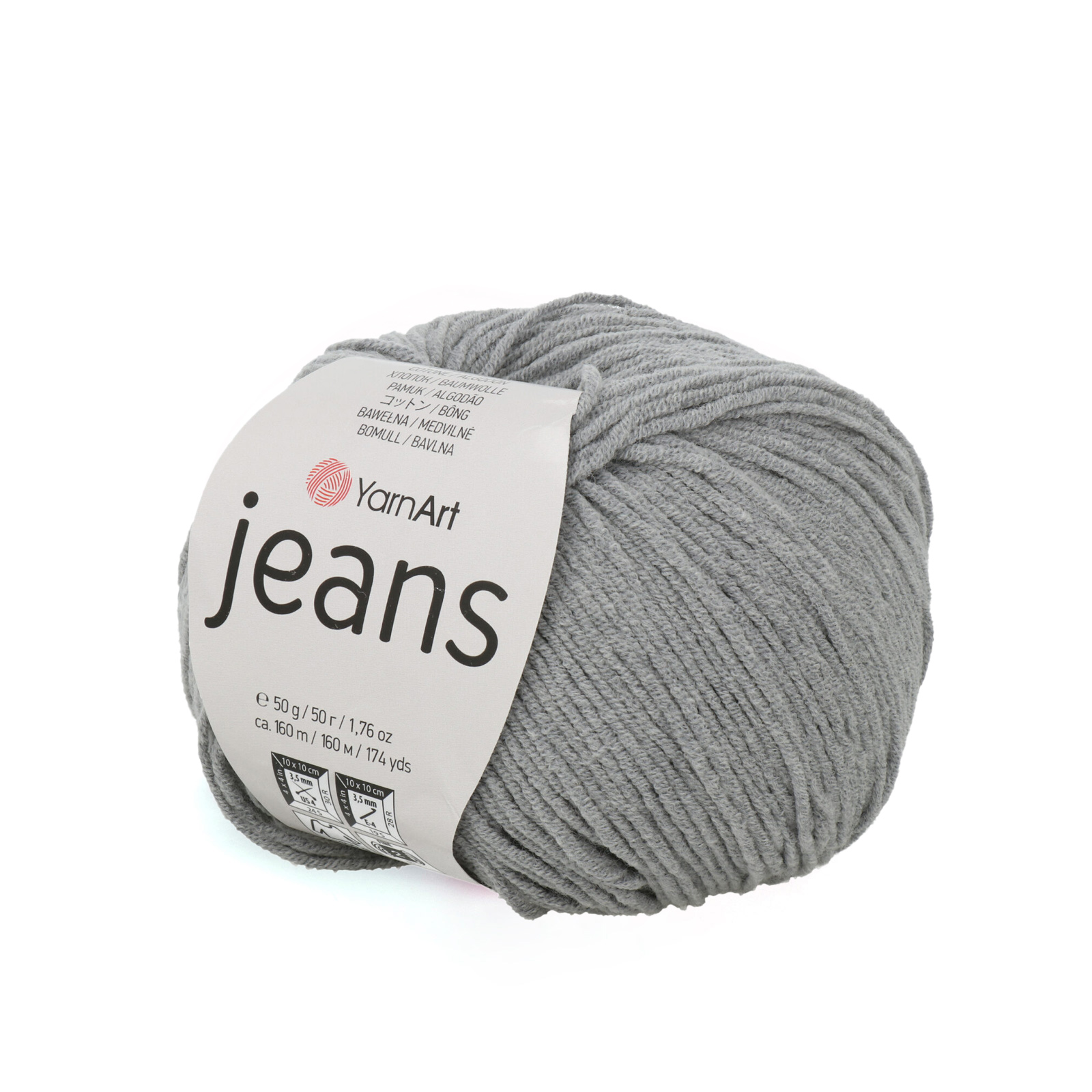 yarnart jeans - grau (46) - 50gr (160mt) | 1st