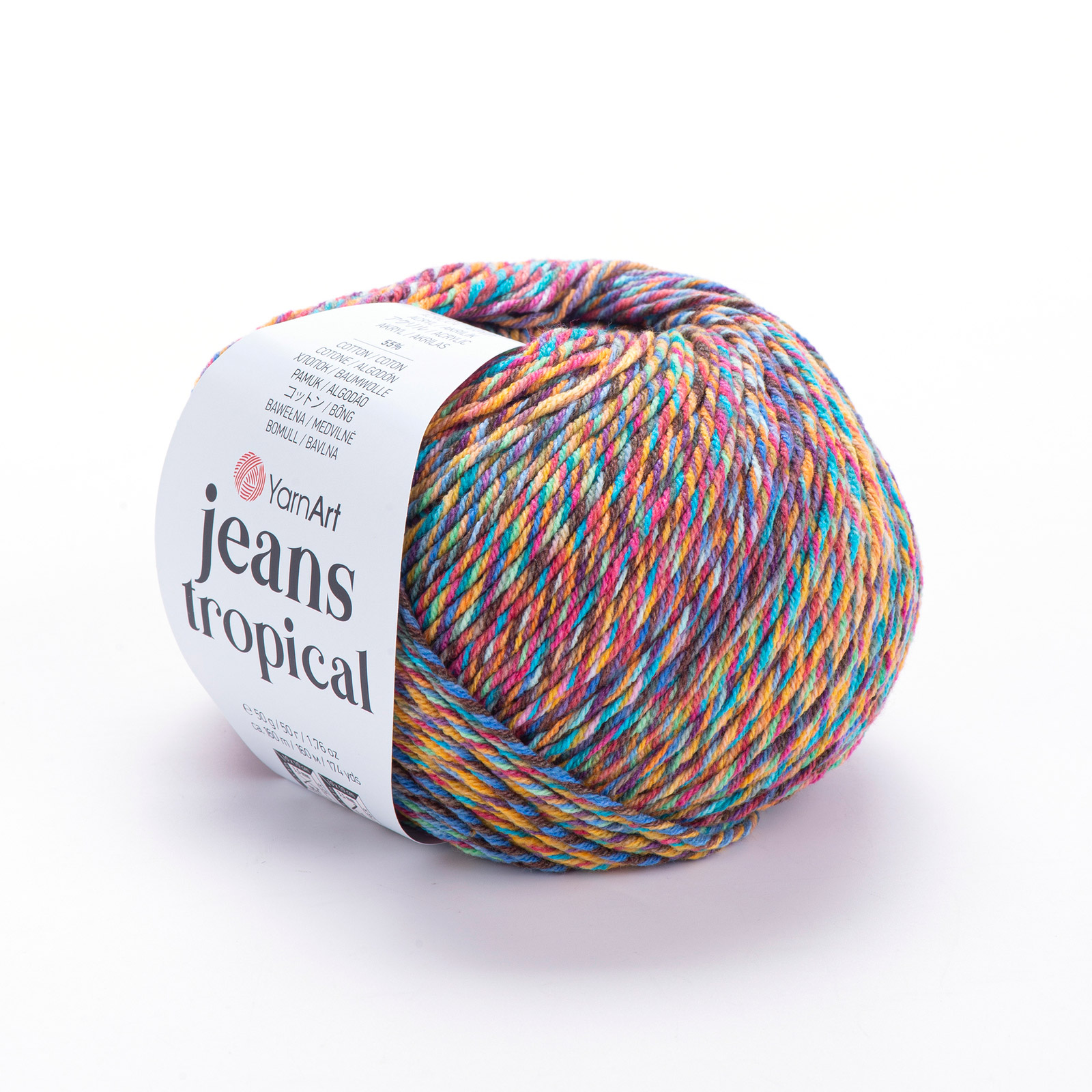 yarnart jeans tropical - carnival (612) - 50gr (160mt) | 1pc