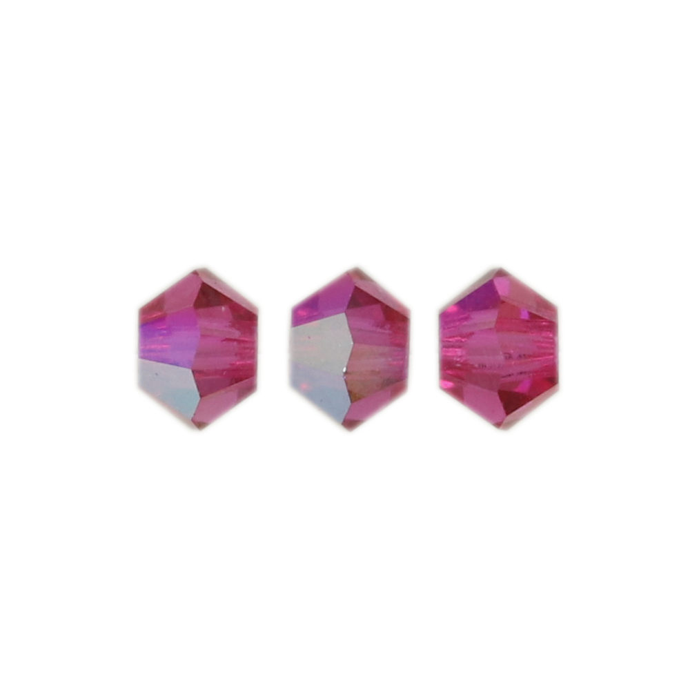 bicone preciosa fuchsia glitter 3mm | 40pc