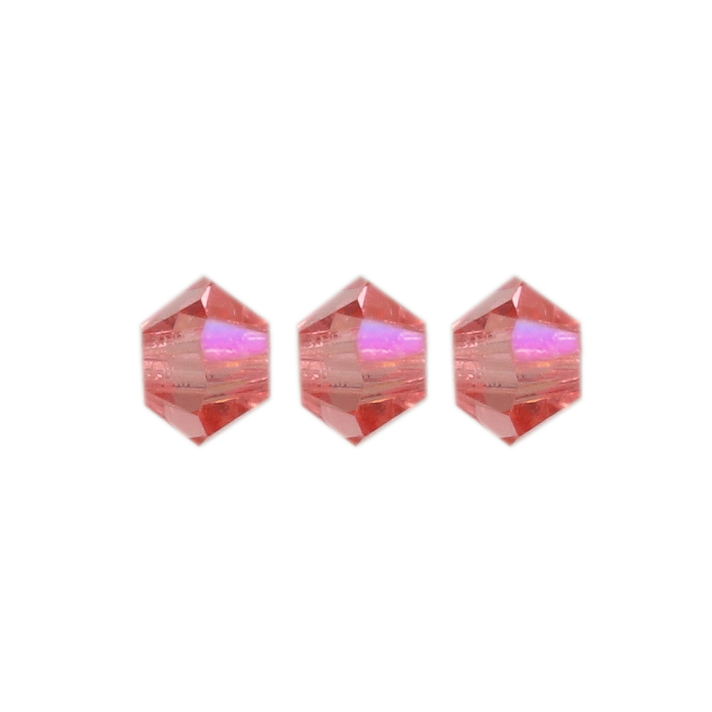 bicone preciosa rose peach ab 3mm | 40pc