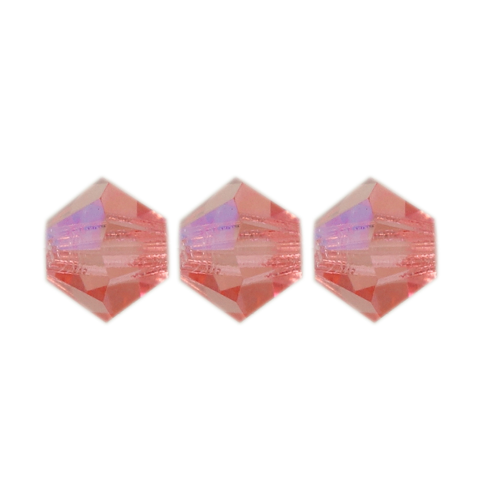 bicone preciosa rose peach ab 4mm | 40pc