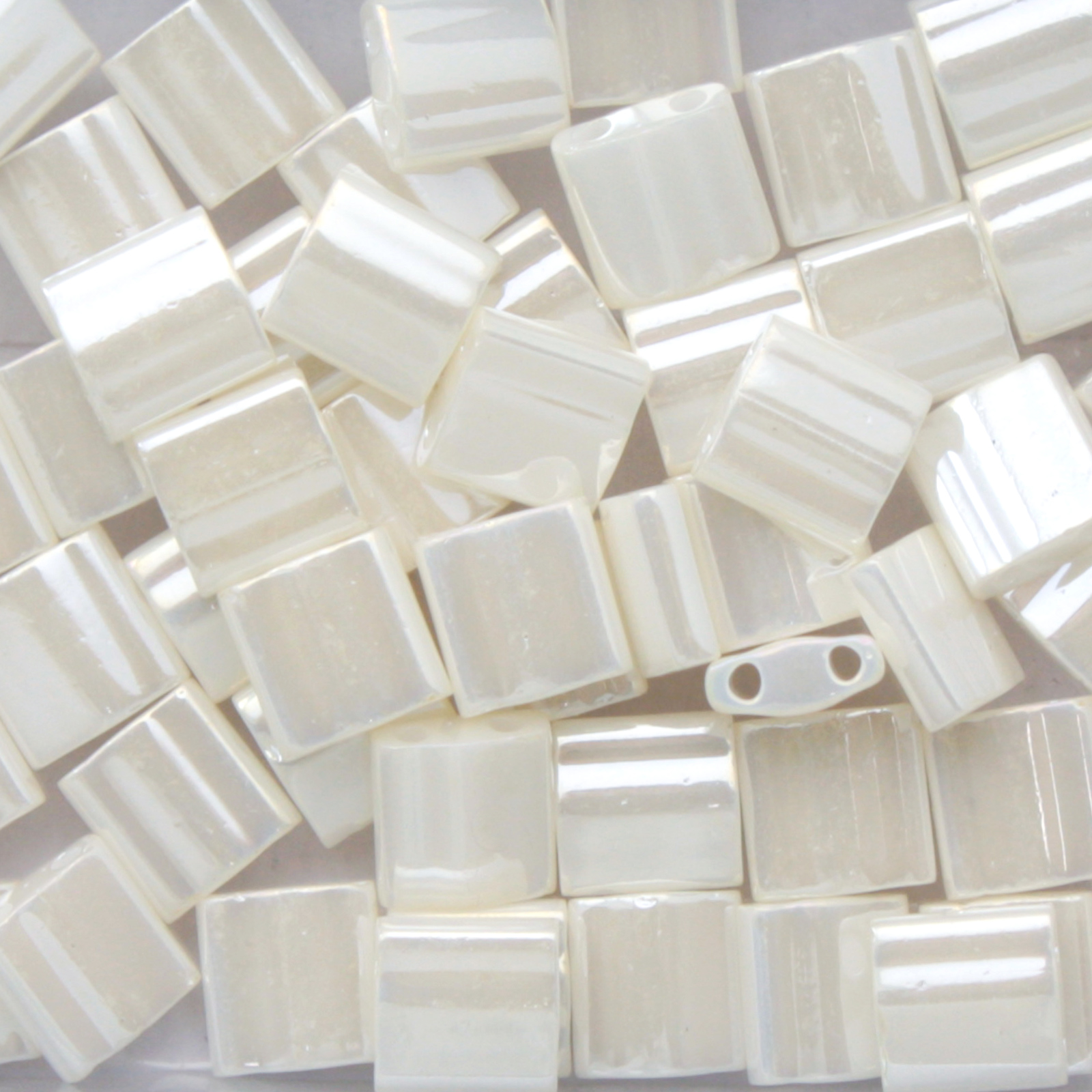 miyuki tila beads - ivory pearl ceylon 5mm | 5gr
