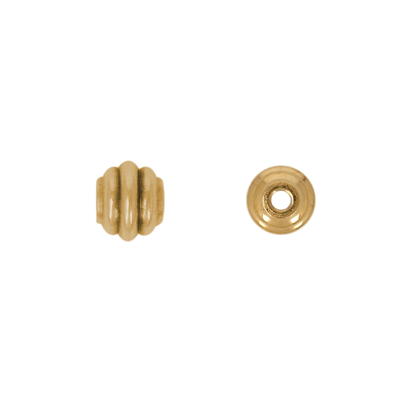 gold plated beaded ball spacer 4,5mm | 8pc