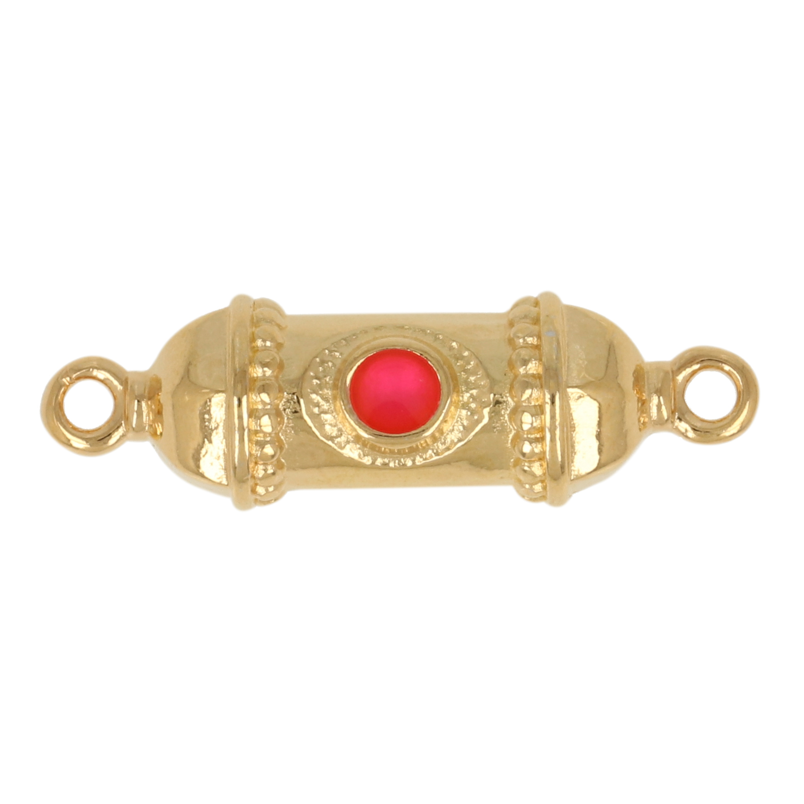 gold plated enameled talisman 26x8mm | 1pc