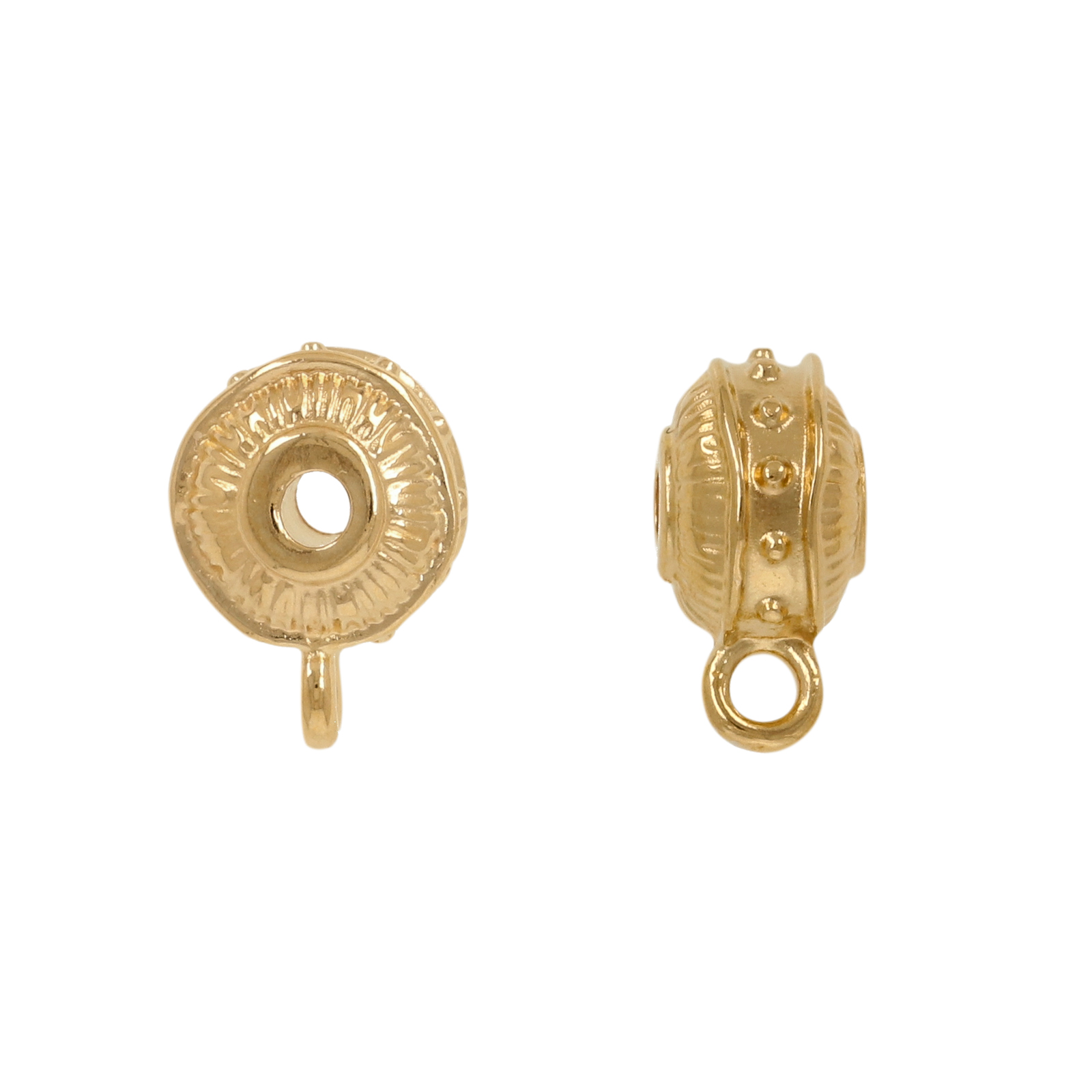 gold plated roundelle bail 9x7mm | 2pc
