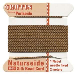 brown griffin silk bead cord diameter 1,02mm - 2 mt | 1pc