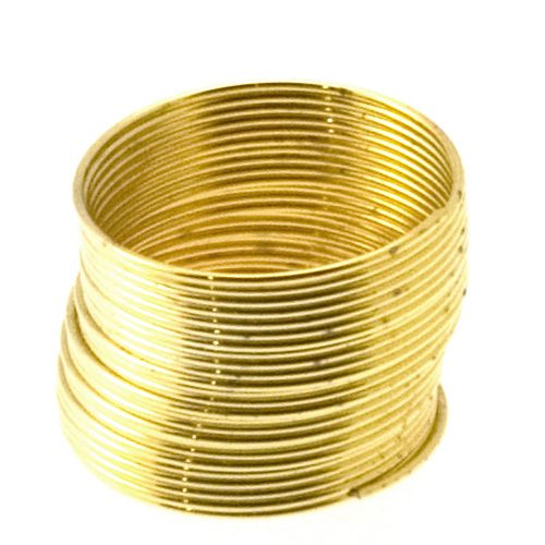 gold plated memory wire ring 19mm - wire 0,6mm | 48 turns